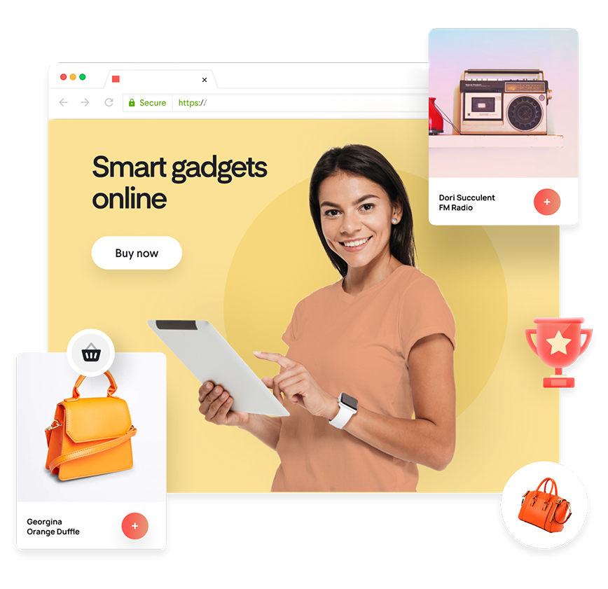 E-commerce storefront built by WebexDigitals — product page and checkout optimised for speed on a mobile device